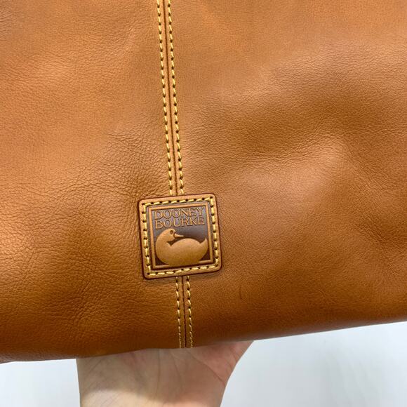 Dooney & Bourke Florentine Leather Twist Shoulder Handbags Brown Natural - Picture 7 of 16